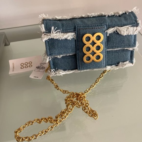 KOORELOO Amalfi Clutch Fringe Denim Crossbody Bag - Picture 2 of 15